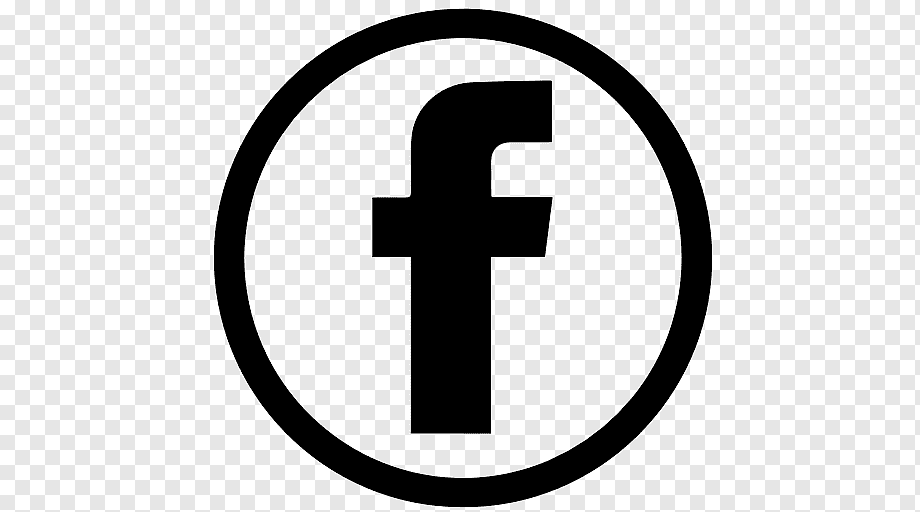 black facebook logo transparent background
